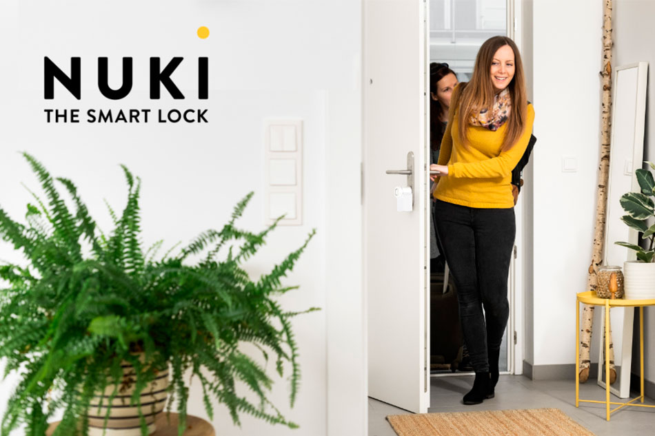 Serratura smart Nuki con accesso automatico per self check-in in hotel e affitti brevi tramite Wiisy