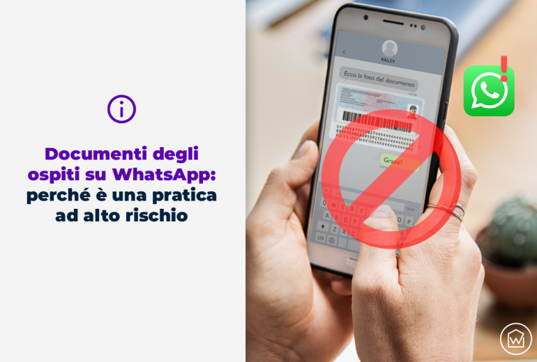 Documenti degli ospiti su WhatsApp perché è una pratica ad alto rischio