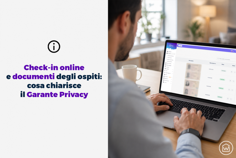 Check-in online e gestione dei documenti degli ospiti nelle strutture ricettive dopo il chiarimento del Garante Privacy