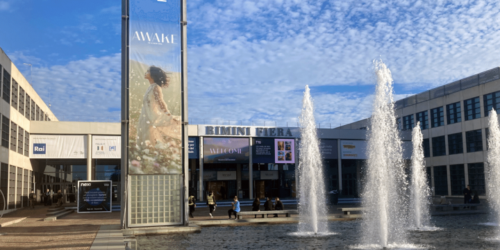 Ingresso della Fiera di Rimini, sede di fiere del turismo in Italia